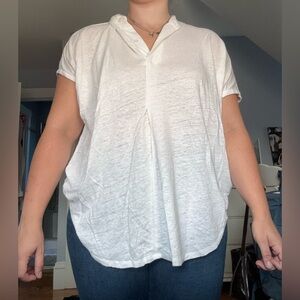 J. McLaughlin Casual White Short Sleeve Top